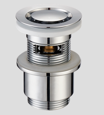 Nordic K pop open bundventil 1 1/4" med nedsænket top, Krom